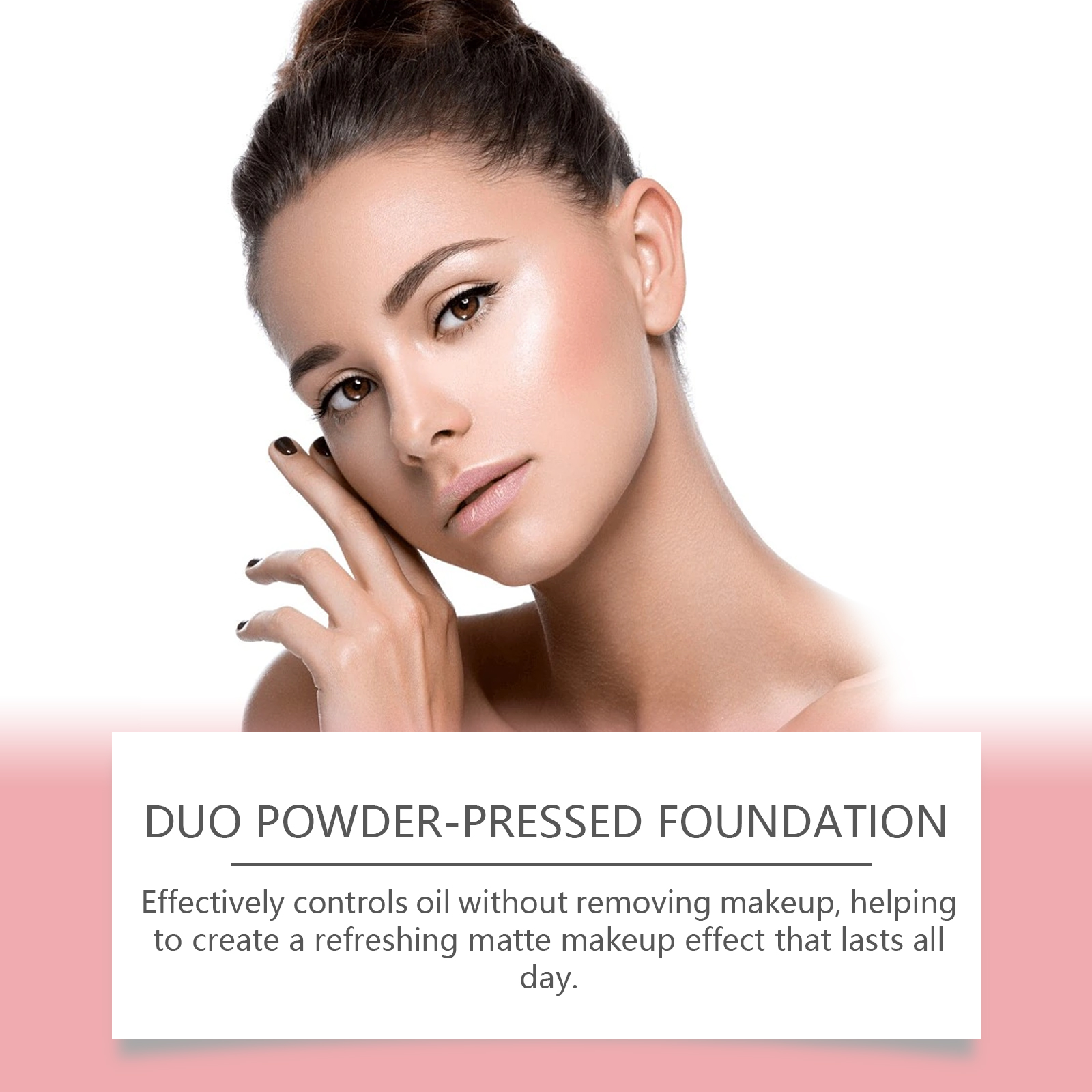 (05) Oil Control Concealer Powder Compact Lightweight Fit Fine Mist Finish Makeup Setting Portable Touch Up