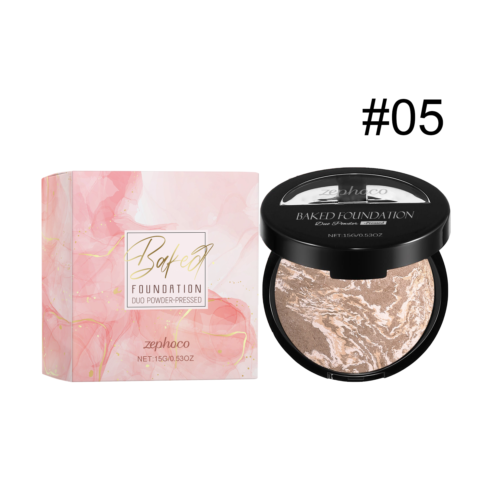 (05) Oil Control Concealer Powder Compact Lightweight Fit Fine Mist Finish Makeup Setting Portable Touch Up