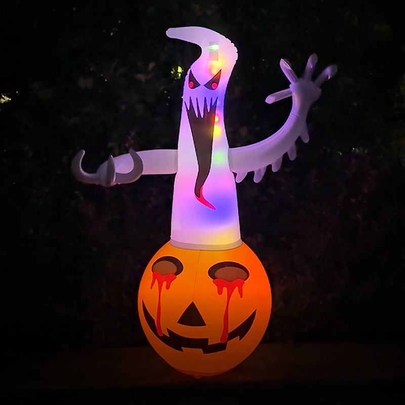 Halloween Inflatable Ghost Light Up Air Model Toy  Hanging Ornament for Outdoor Yard Garden Patio Haunted House Decor