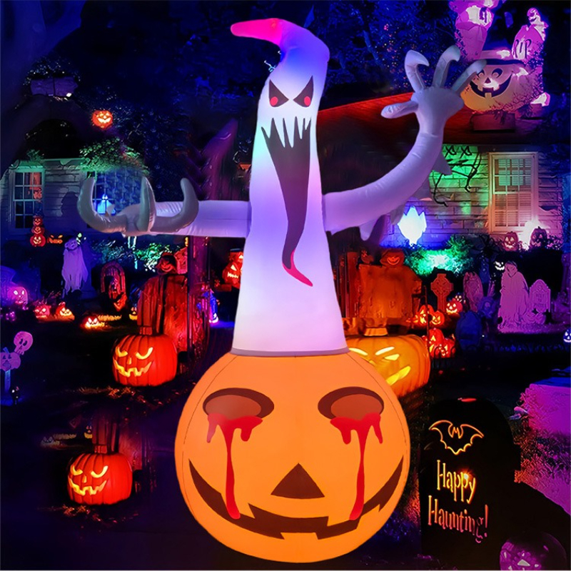 Halloween Inflatable Ghost Light Up Air Model Toy  Hanging Ornament for Outdoor Yard Garden Patio Haunted House Decor