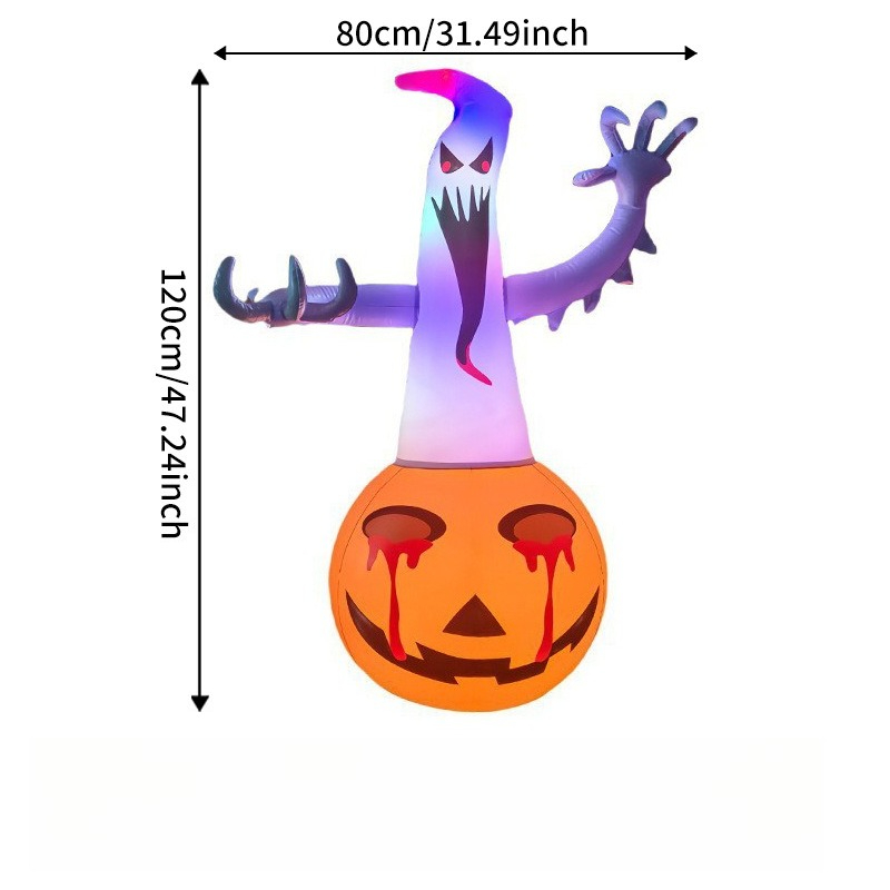 Halloween Inflatable Ghost Light Up Air Model Toy  Hanging Ornament for Outdoor Yard Garden Patio Haunted House Decor
