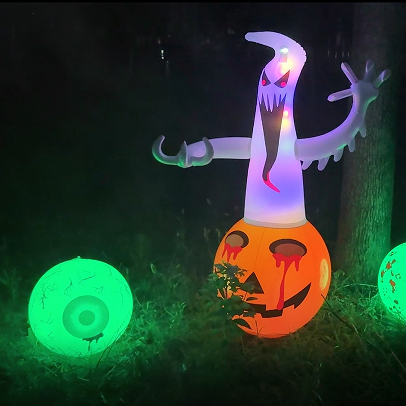 Halloween Inflatable Ghost Light Up Air Model Toy  Hanging Ornament for Outdoor Yard Garden Patio Haunted House Decor