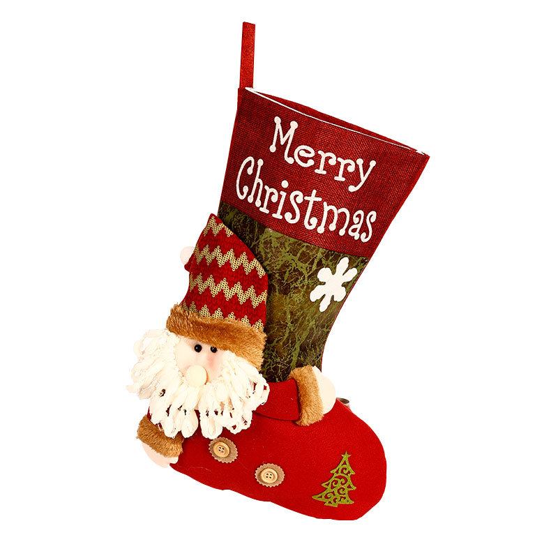 3PCS Large Christmas Stocking 45cm Hanging Gift Bags for Xmas Tree Mantel Door Holiday Decoration