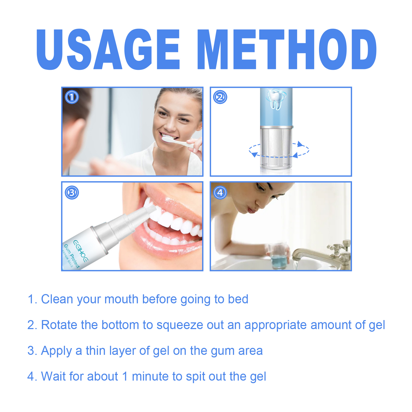 Gum Repair Care Gel Strengthen Gums Reduce Recession Freshen Breath