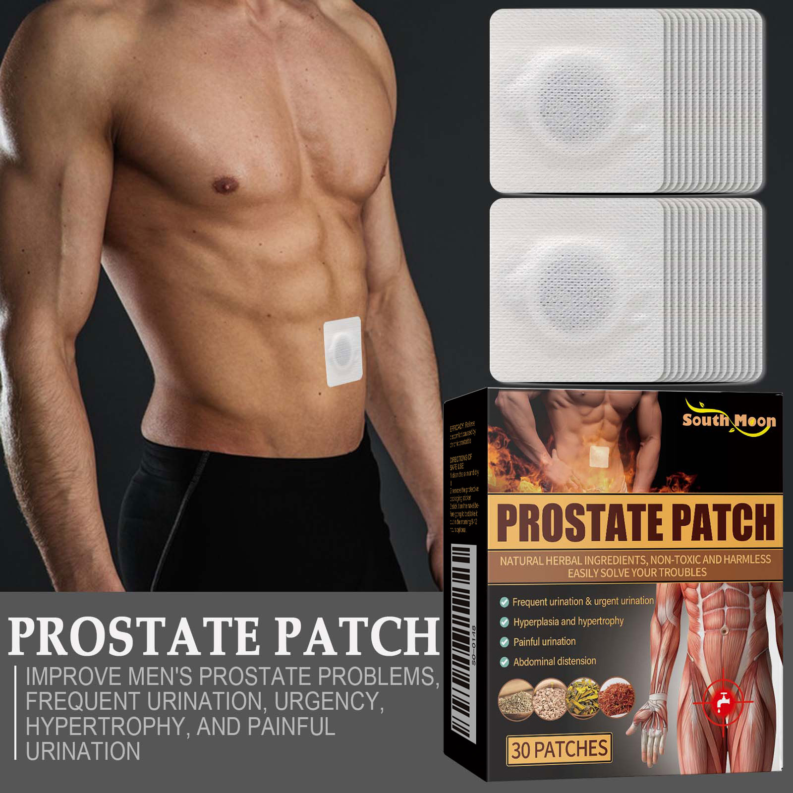 Men Body Care Patch Gentle External Skin Comfort Soothing Support For Daily Wellness 1 PCS