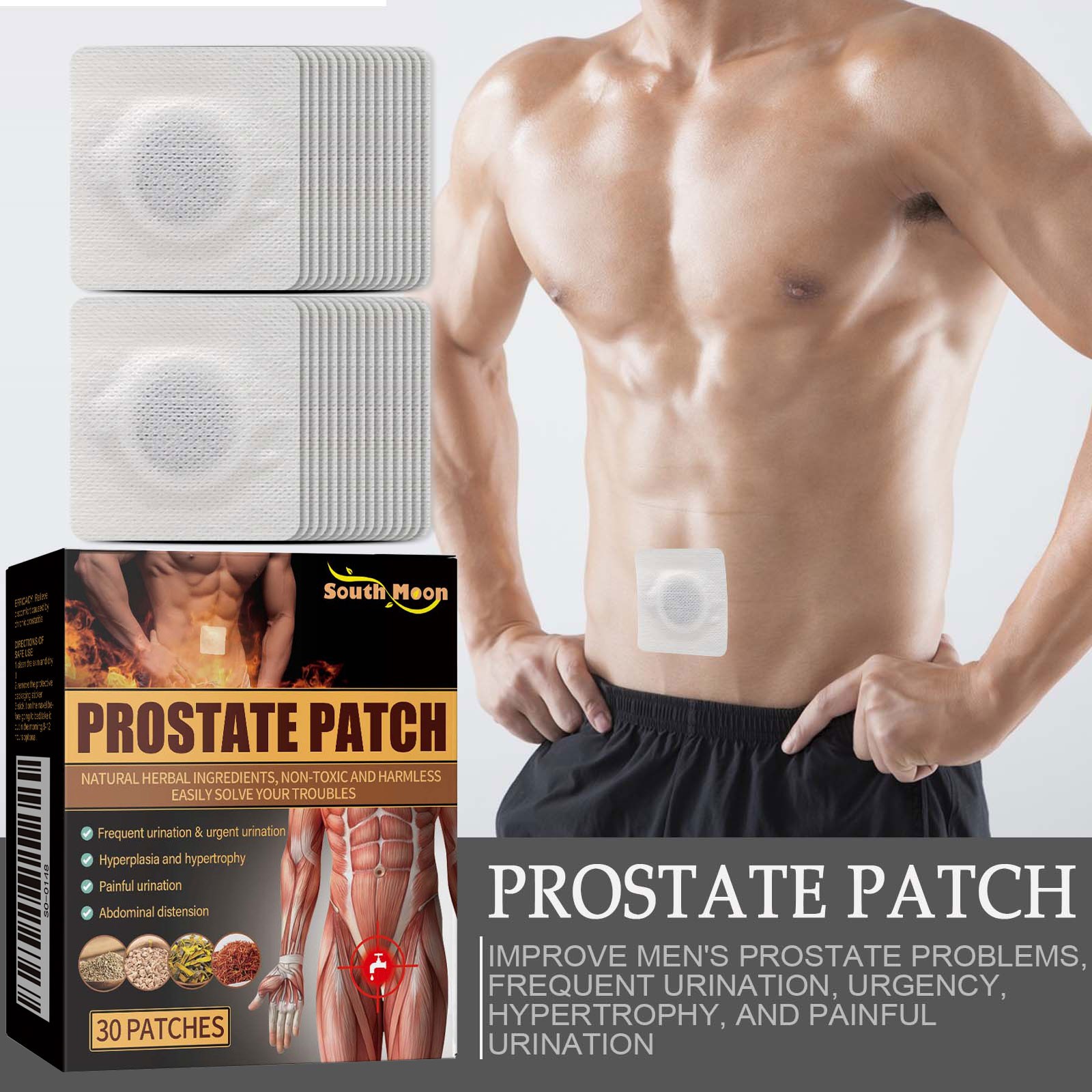 Men Body Care Patch Gentle External Skin Comfort Soothing Support For Daily Wellness 1 PCS