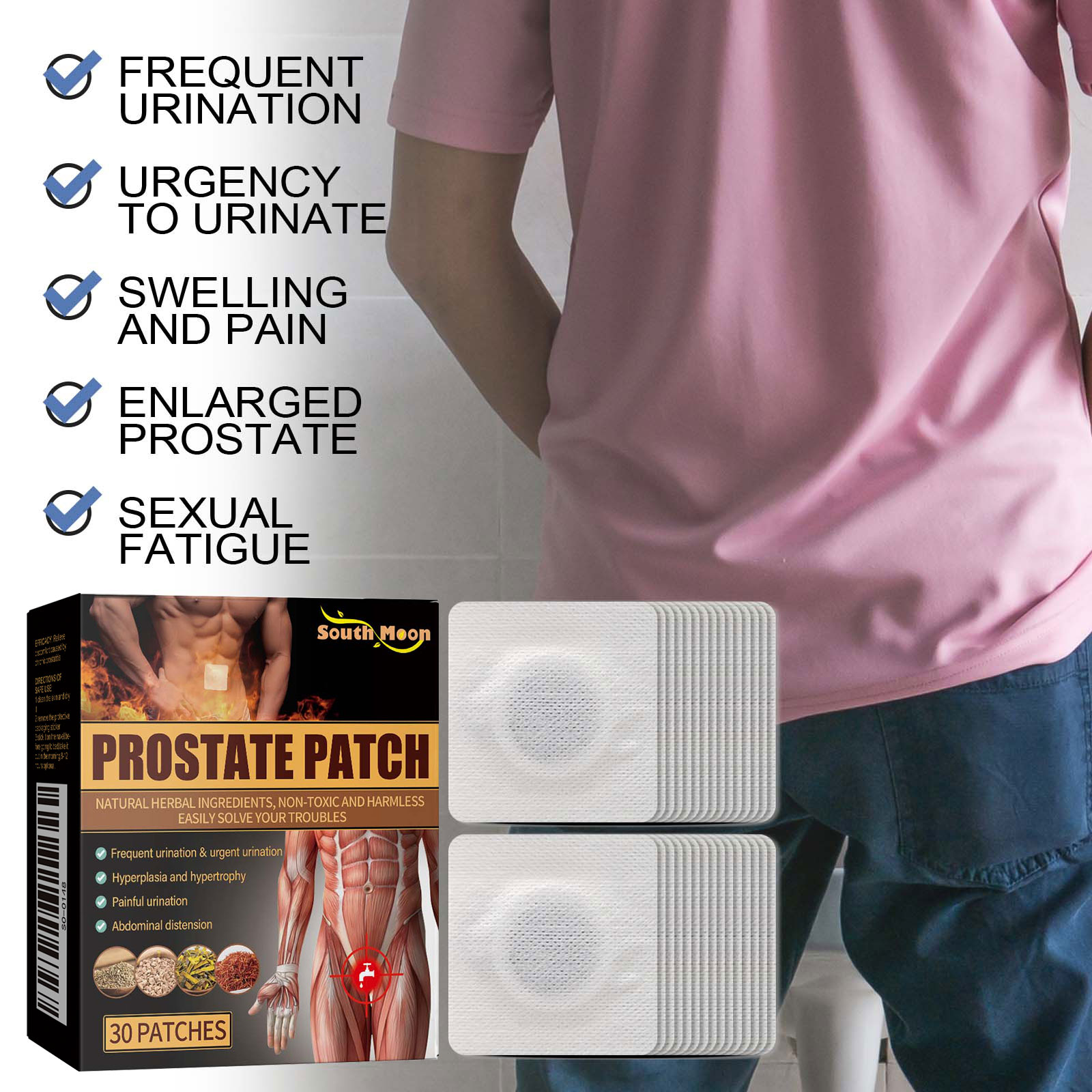 Men Body Care Patch Gentle External Skin Comfort Soothing Support For Daily Wellness 1 PCS
