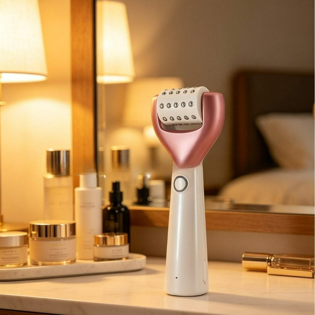 Face Eye Roller Massager Anti Aging Firming Lifting Skin Beauty Massage Tool Facial Rolling Device Microcurrent Facial Machine Home Therapy Skincare Roller
