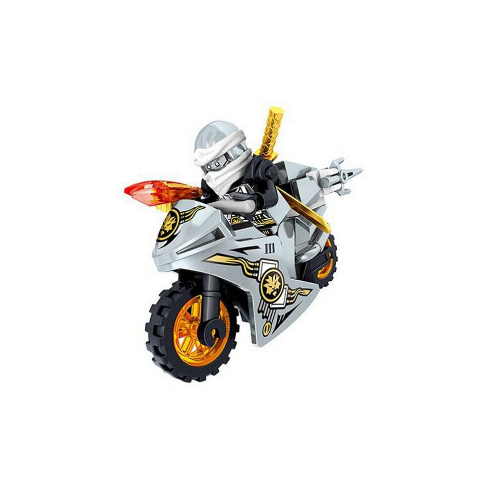 8Pcs Ninjago Motorcycle Minifigures Ninja Mini Figures Fits Blocks Toy