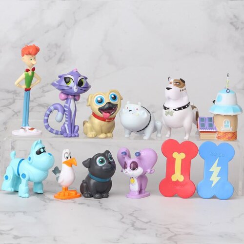12pcs Puppy Dog Pals Action Figure Cake Toppers