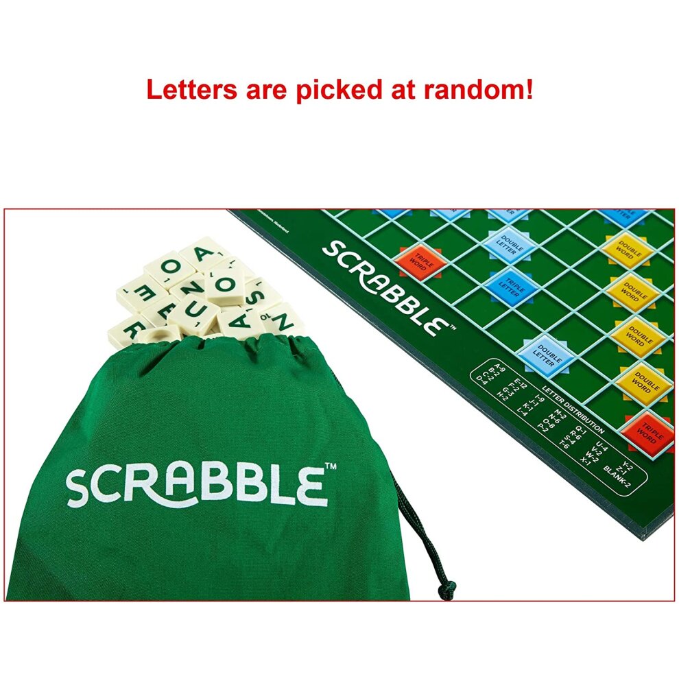 Classic Scrabble Original Word-Forming Board Family Fun Game