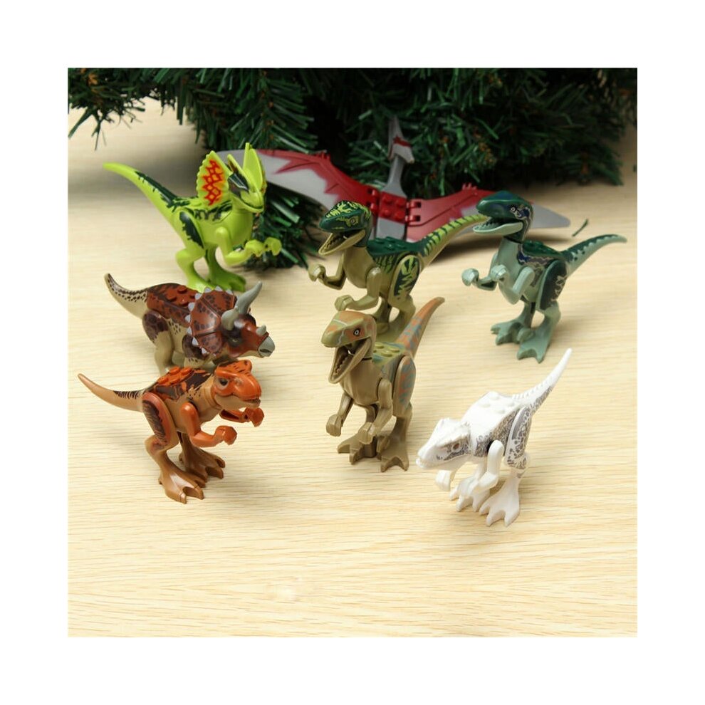8pcs Different Dinosaur World Building Blocks Mini Figures Toys