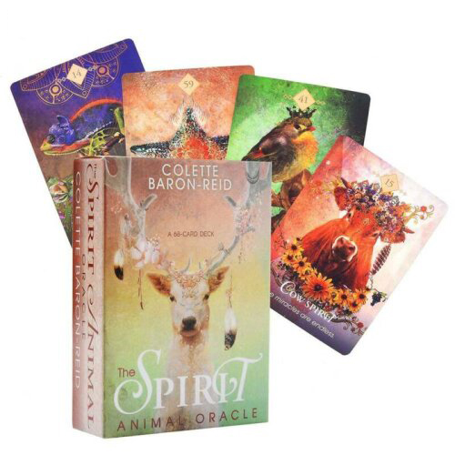 Tarot Cards The Spirit Animal Oracle Home Family Party Playing A 68 Card Deck and Guidebook English Cards Gift