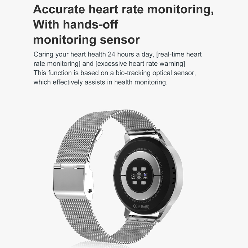 NFC Smart Watch ECG Voice Assistant Fitness Bracelet Motion Recording 2023 Pink