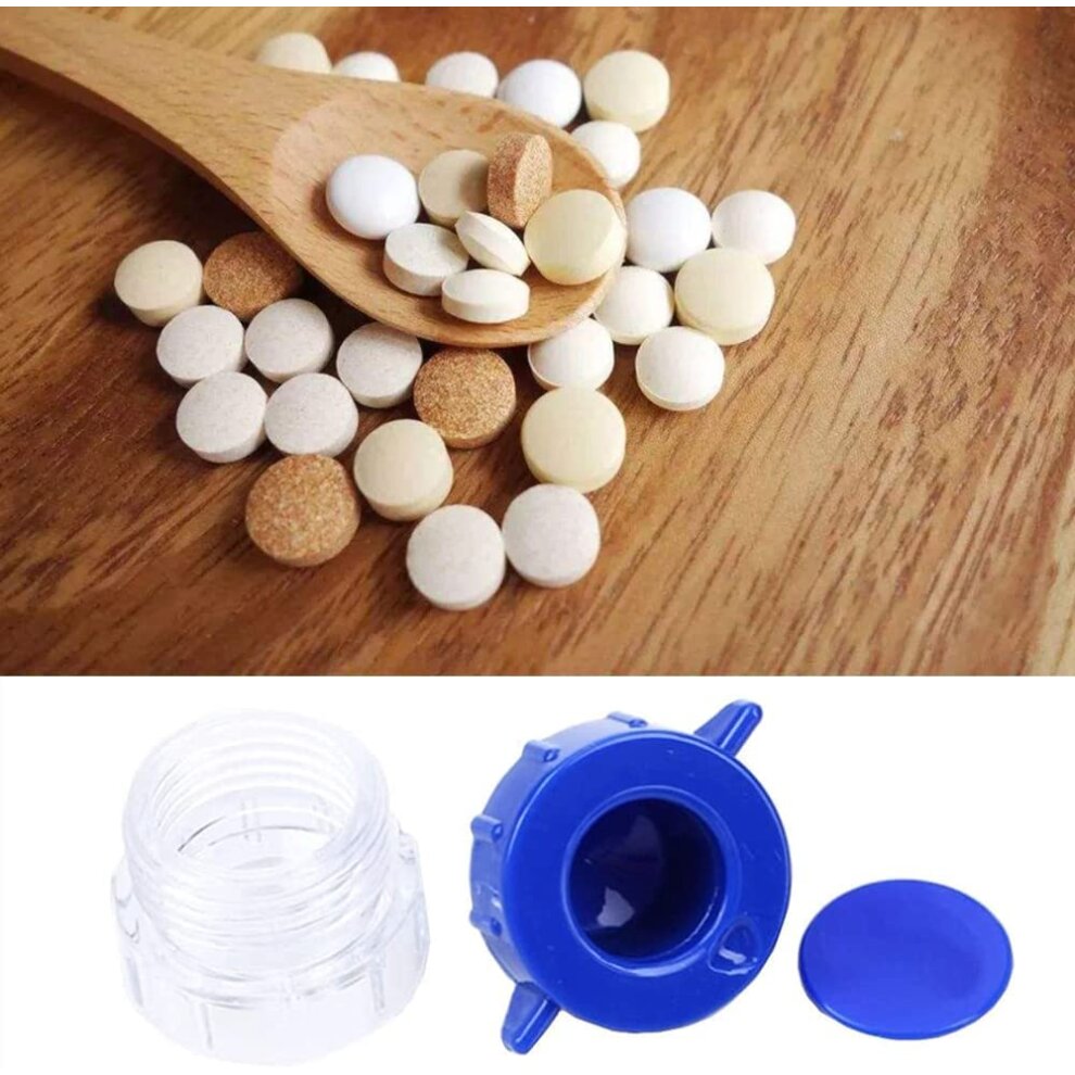 2 Pack Pill Grinder Pill Pulverizer Tablet Grinder Medicine Splitter Powder Crusher and Storage Box