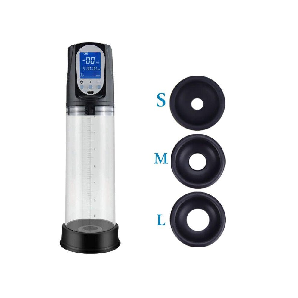 Electric Penis Pump Male Sex Toys Automatic Penis Extender Vacuum Pump Manual Penile Enlarger USB Charging Erection Male Masturbator Air Pressure Device Adult Toys for Men Stronger Bigger