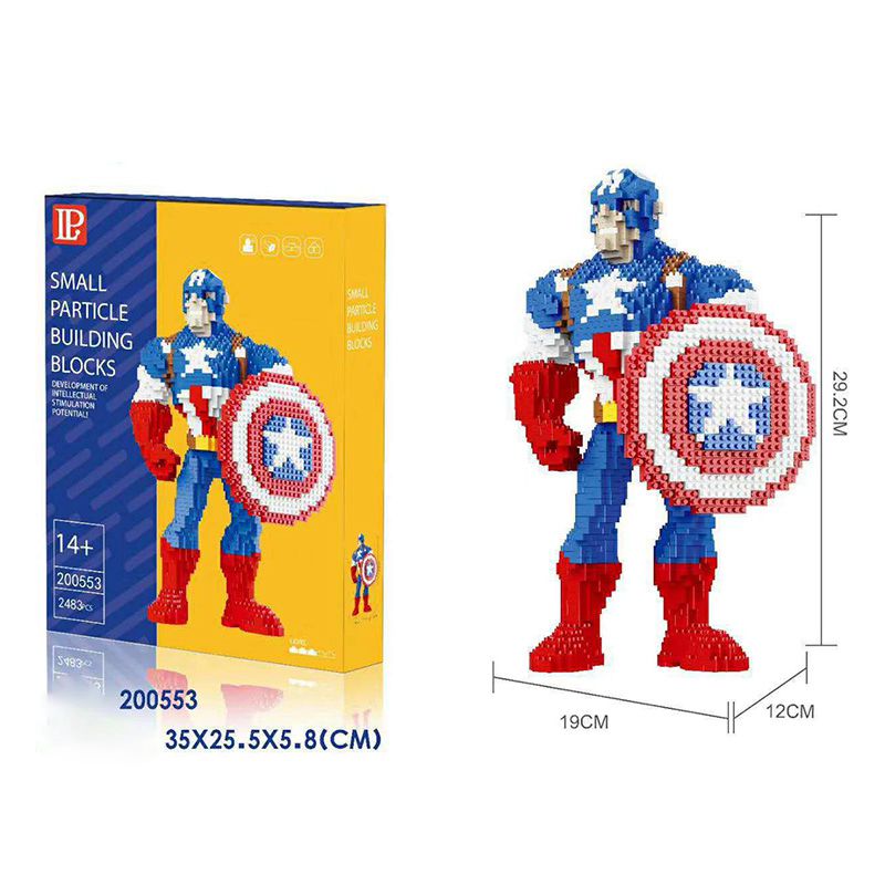 Marvel Avengers Captain Building Blocks Mini Action Figure Educational Game Toy Kids Birthday Gift