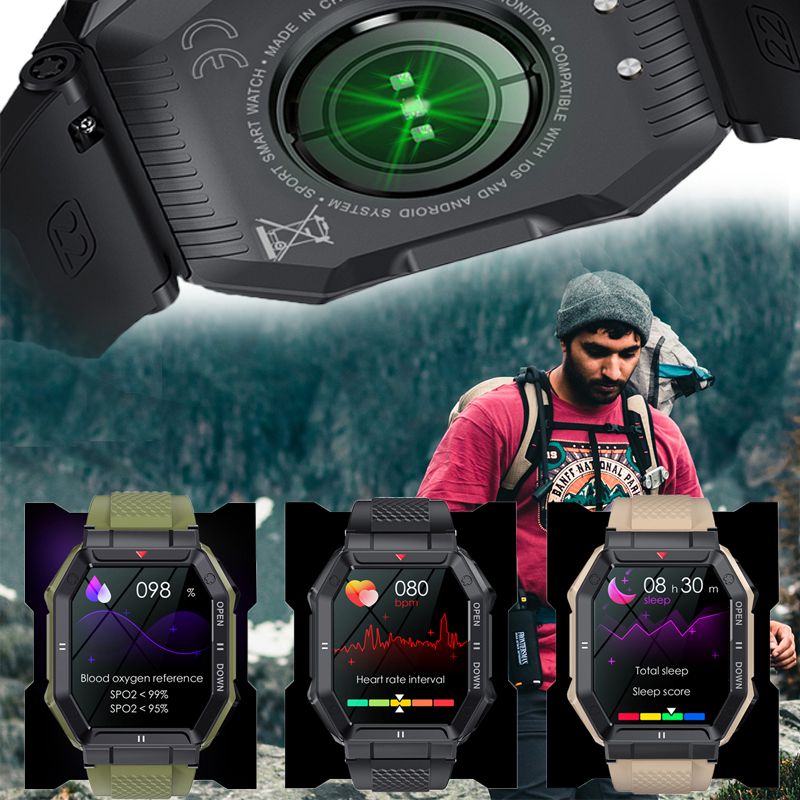 (Black) 2023 NEW Smart Watch Bluetooth Smartwatch For Men Health Monitor Waterproof Watch For Android IOS Custom Dial
