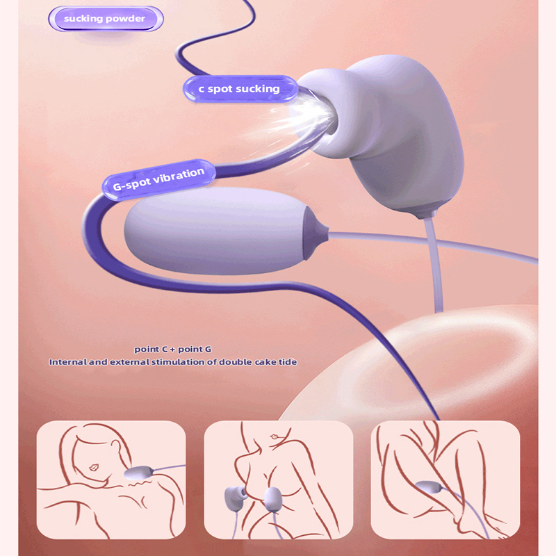 JISSBON Clit Vibrator Vacuum Sucking Woman Sex Toy 2 In 1 Egg Vibrator G-Spot Nipple Stimulation Vibrating Massager Adult Toys