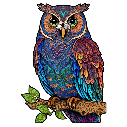 Owl Universal Colourful Fun  Wooden Animal Jigsaw Puzzles for Adults Kids