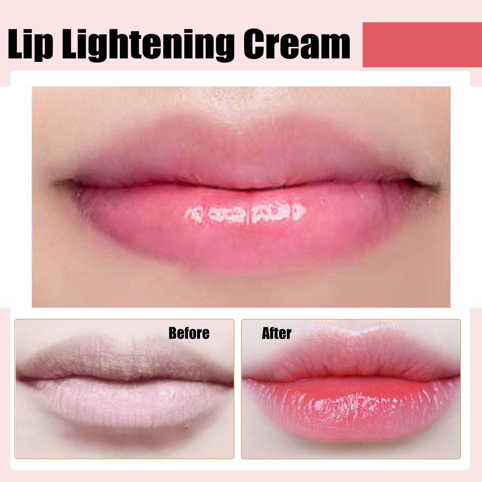 Lip Lightening Lips Cream Pink Fresh Bleaching Treatment Lip Balm Whitening Hydrating Lip Moisturizer Lip Care 30g