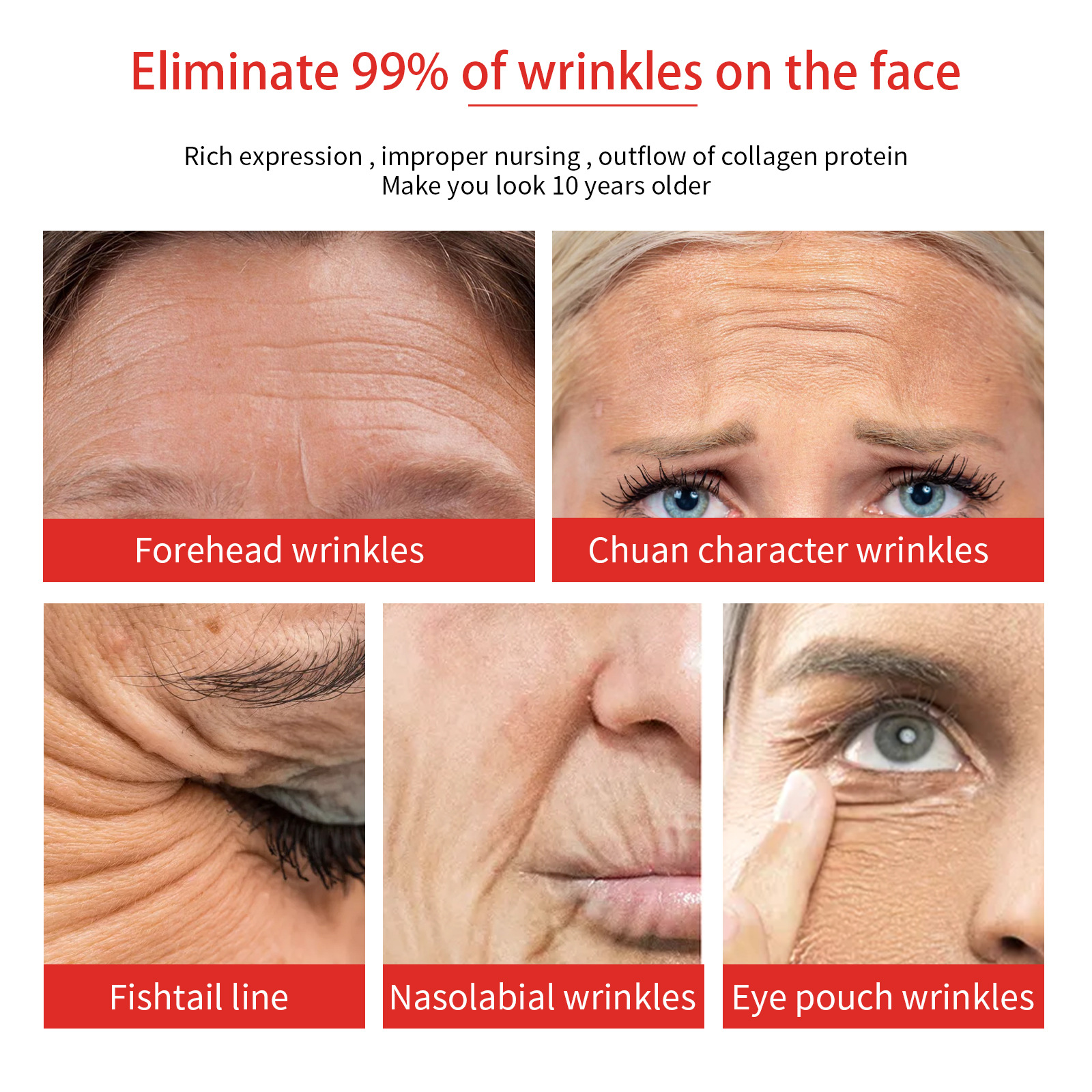 Instant Wrinkle Removal Cream Anti-aging Face Moisturizer Lifting Firming Tightening Facial Cream Fade Fine Lines Skin Smooth Skin Care Product