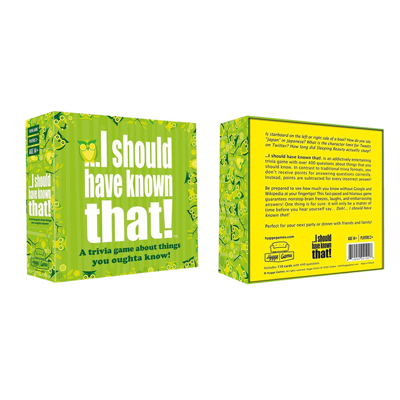 Fun Pack Board Game Cards I Should Have Known That Family Party Game