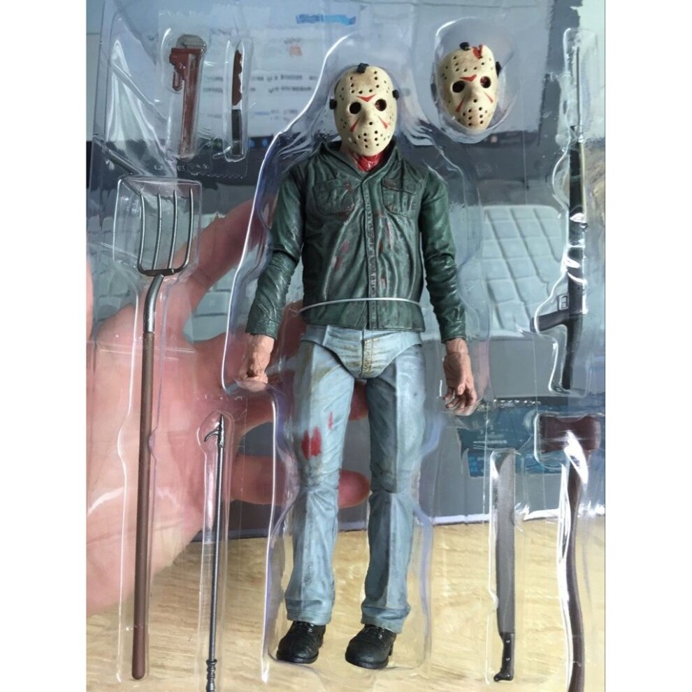 NECA Friday the 13th 3D JASON VOORHEES Ultimate Action Figure Toy Model Multicolor Kids Gift 7 Inches