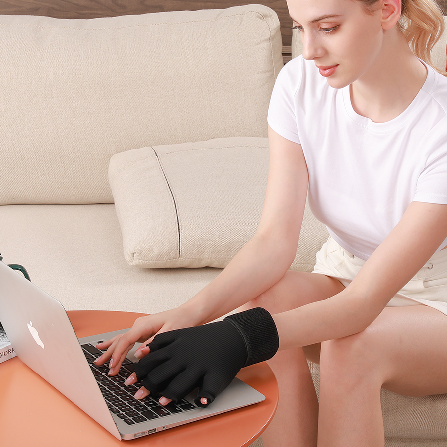 Finger Ice Glove Arthritis Pain Relief Adjustable Wrist Strap Hand Compression Ice Pack Hot Cold Therapy Reusable Gel Cold Pack Tendinitis Carpal Tunne
