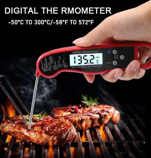 Meat Thermometer Thermometer With Backlight & Calibration Digital Hand Tools BBQ Tool