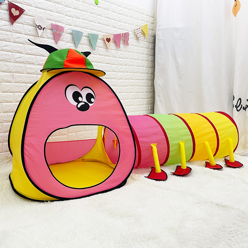 2 in1 Crawl Tunnel and Playhouse Castle Adventure for Kids