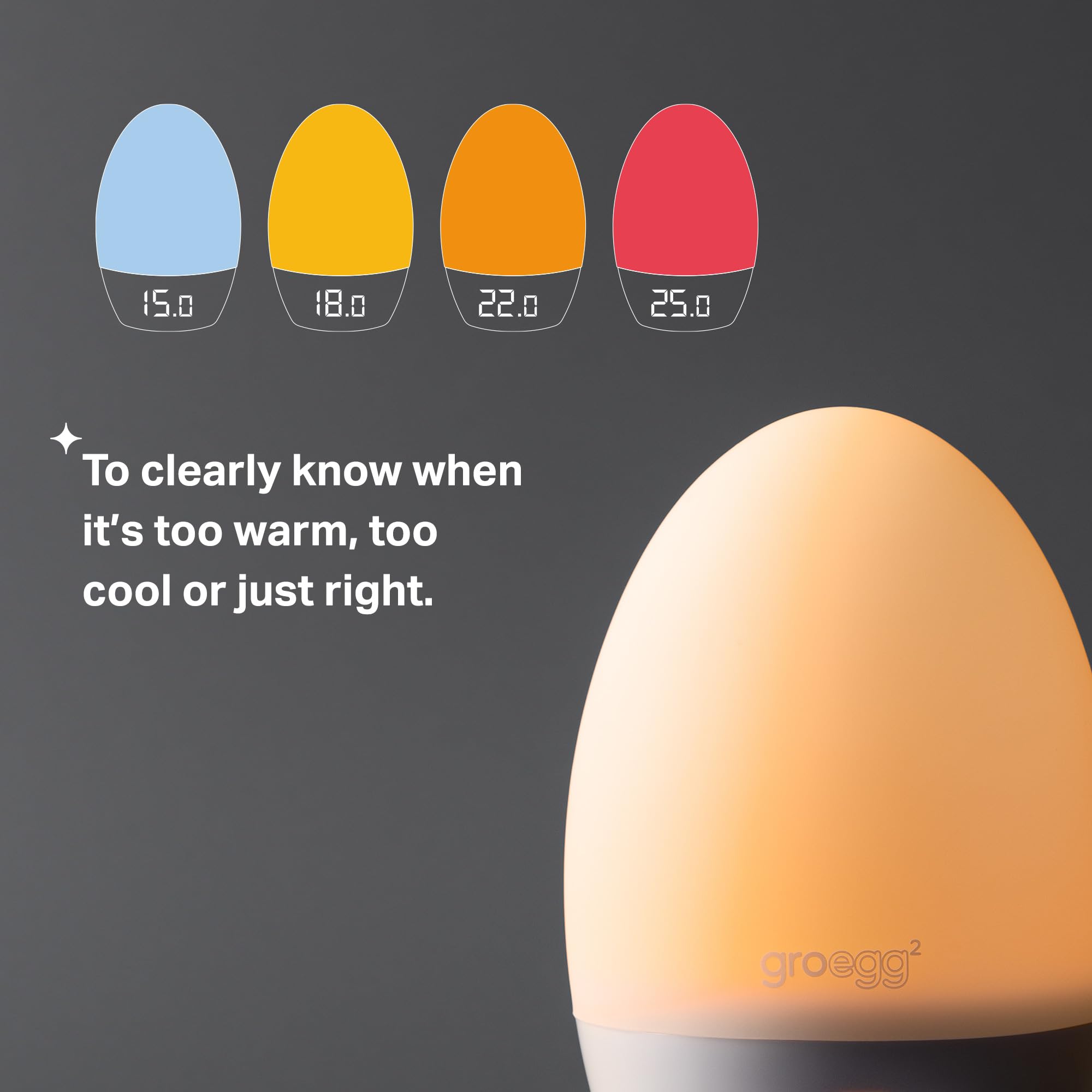 Tommee Tippee GroEgg2 Digital Colour Changing Room Thermometer and Night LightUSB Powered