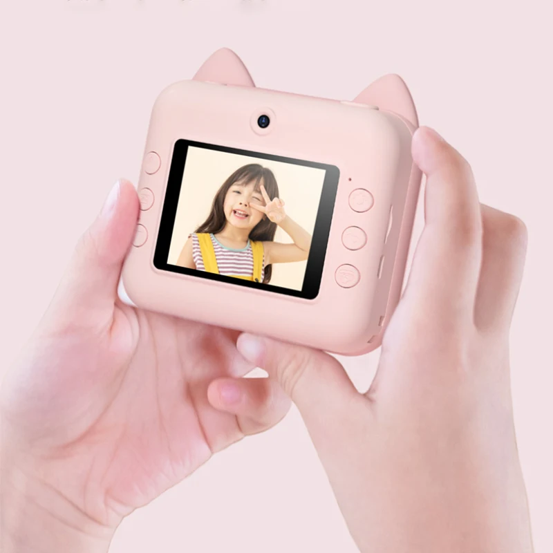 Kids Instant Print Camera Birthday Gift 12MP Cartoon Cute Photo Video Digital Camera With Thermal Printing Paper