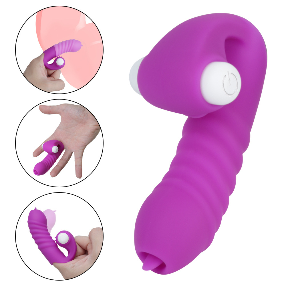 (Purple) Vibrator Dildo Finger Sleeve Female Masturbator Clit Stimulate Tongue Licking Massager Anal Plug Vagina Erotic Exotic Accessories Sex Toys For Women Age 18