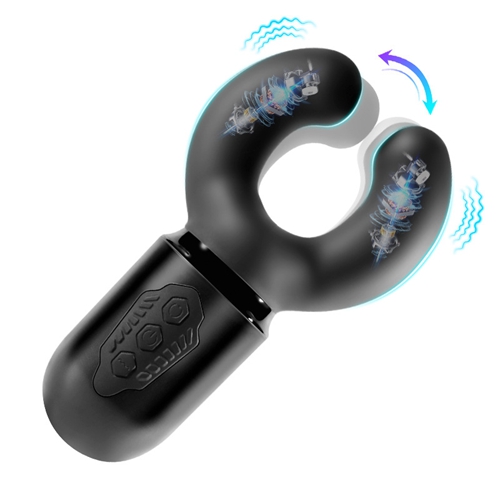 Male Masturbator Sex Toys Vibrator Double Points Strong Vibration Adult Couples Masturbation Automatic Wrap Clip G Spot C Spot Stimulation Unisex