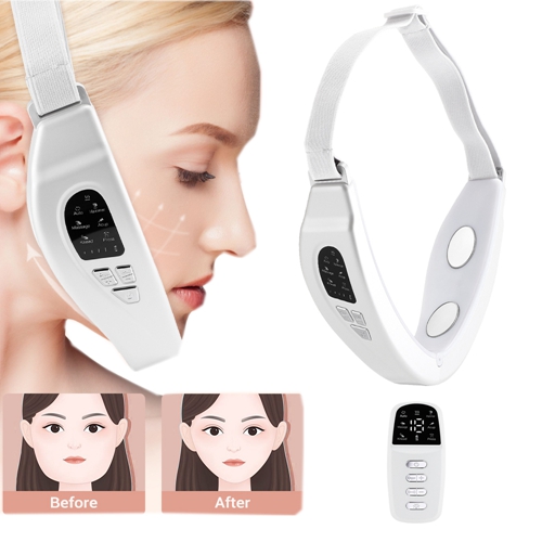 EMS V Face Facial Machine Red Blue Light Electric V Line Up Lift Belt Face Massage Heating Face Skin Lifting Firming Beauty Device Double Chin Reduce