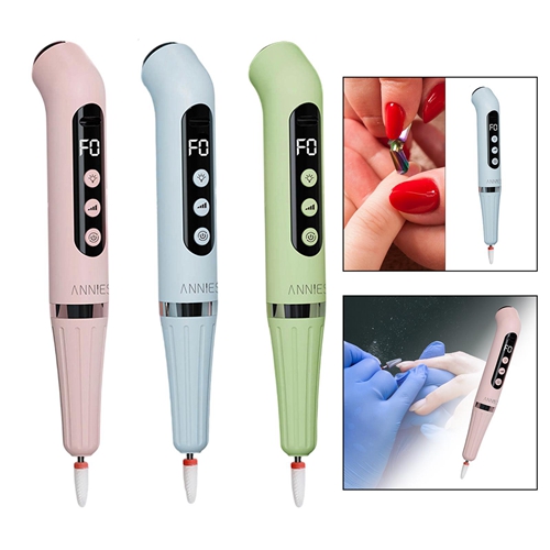 (Blue) Cordless Electric Nail Filer with Nail Lamp Home Salon Use for Gel Nails Compact Professional Manicure Pedicure Tool for Sanding