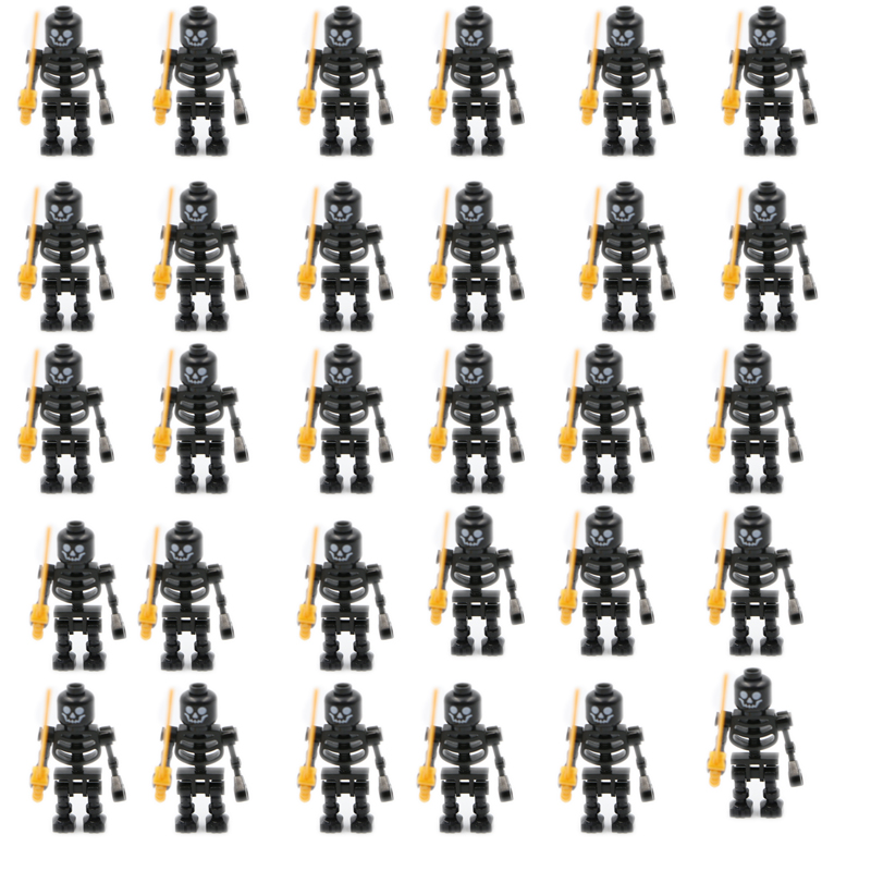 (Style A) Skeleton Building Blocks Medieval Castle Knight Warriors Skeletons Strong Orcs Figures Collection Toy for Children Gifts