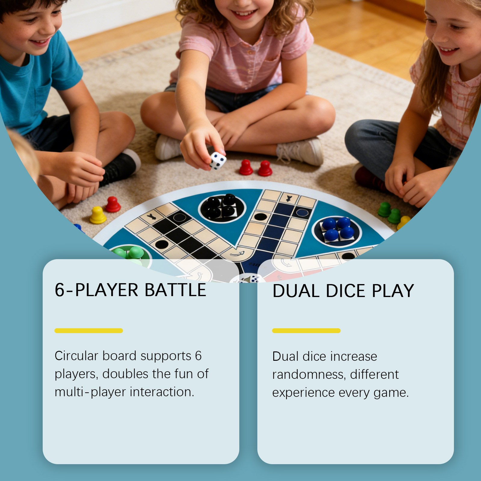 1 Set Party Game For 2-6 Players Tabletop Game Flying Chess Board Game Suitable For Family Gatherings Ideal Gift ﻿