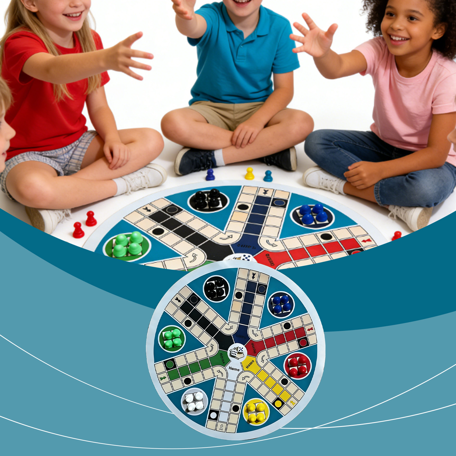 1 Set Party Game For 2-6 Players Tabletop Game Flying Chess Board Game Suitable For Family Gatherings Ideal Gift ﻿