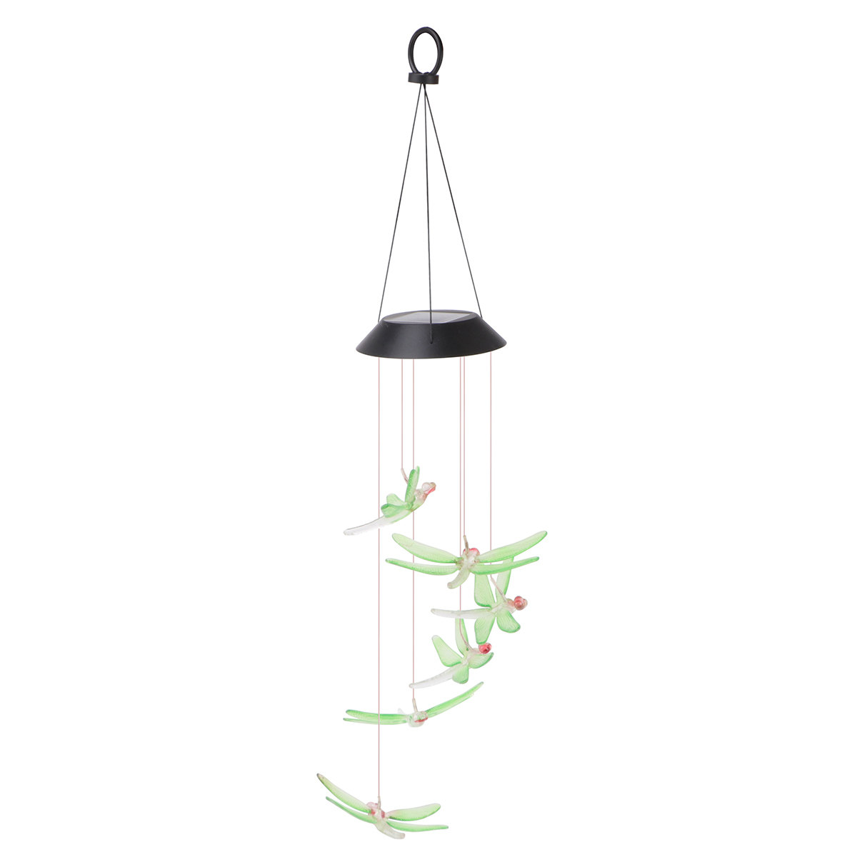 Dragonfly Solar Windbell Lamp Outdoor Garden Pathway Balcony Patio Decor LED Light Warm White Illumination Automatic Day Charge