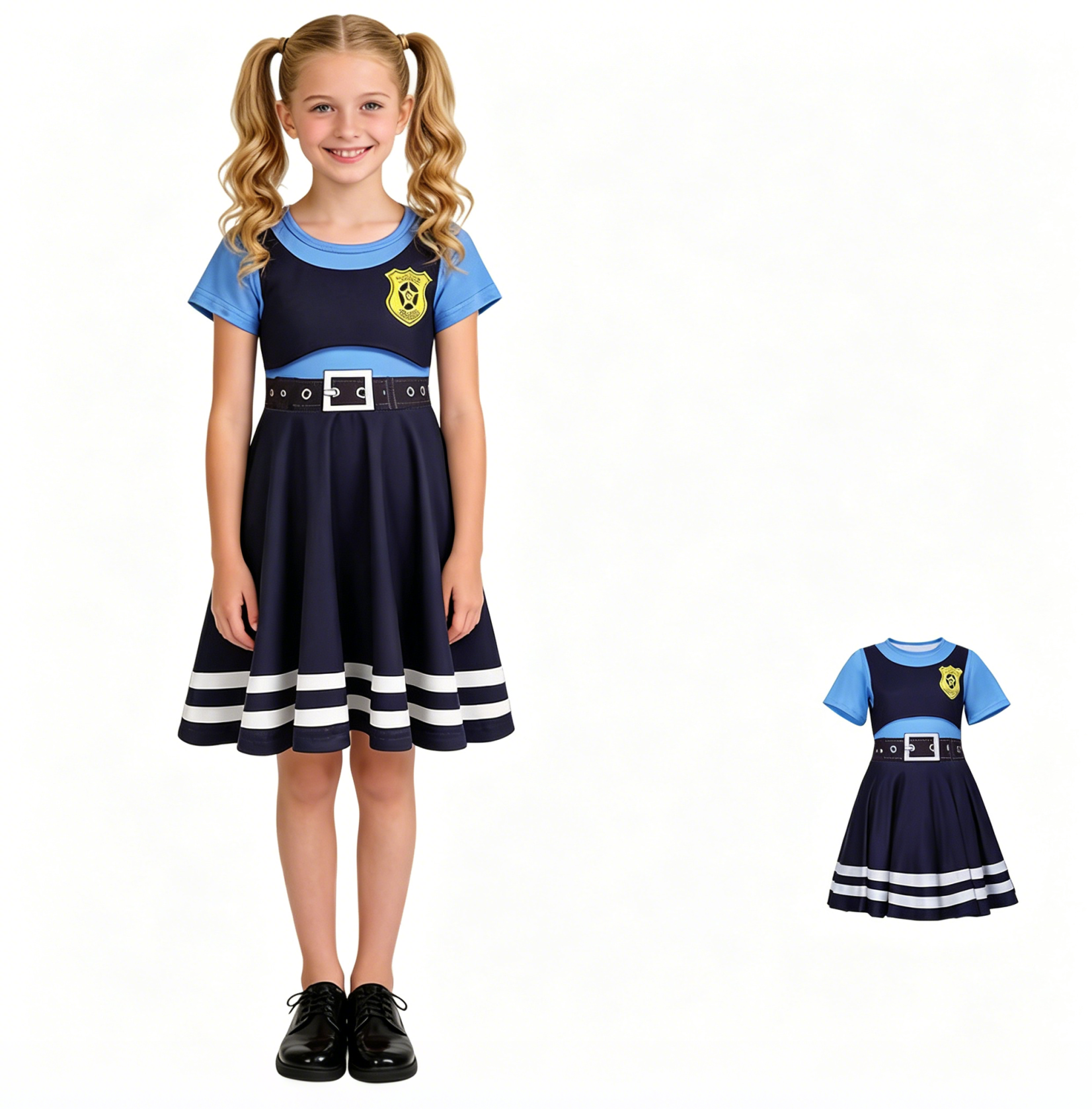 (110CM) Kids Bridgerton Cosplay Costume Regency Dress High Waist Ball Gown Victorian Era Party Outfit for Girls Performance