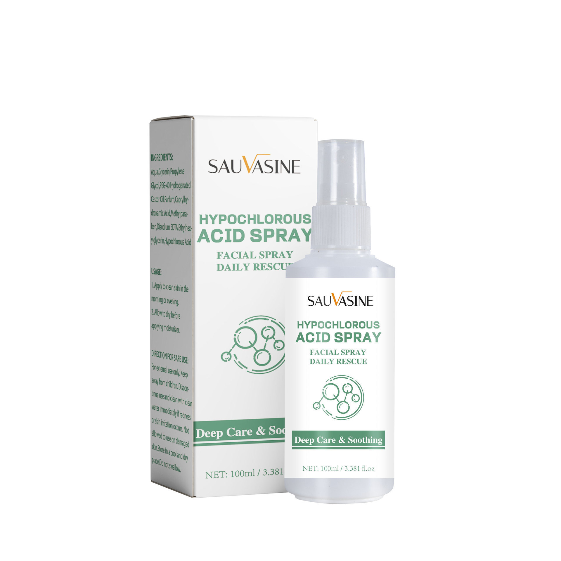 Hypochlorous Acid Facial Spray High Moisture Hydrating Essence For Daily Refreshing Soothing And Balancing Skin Care