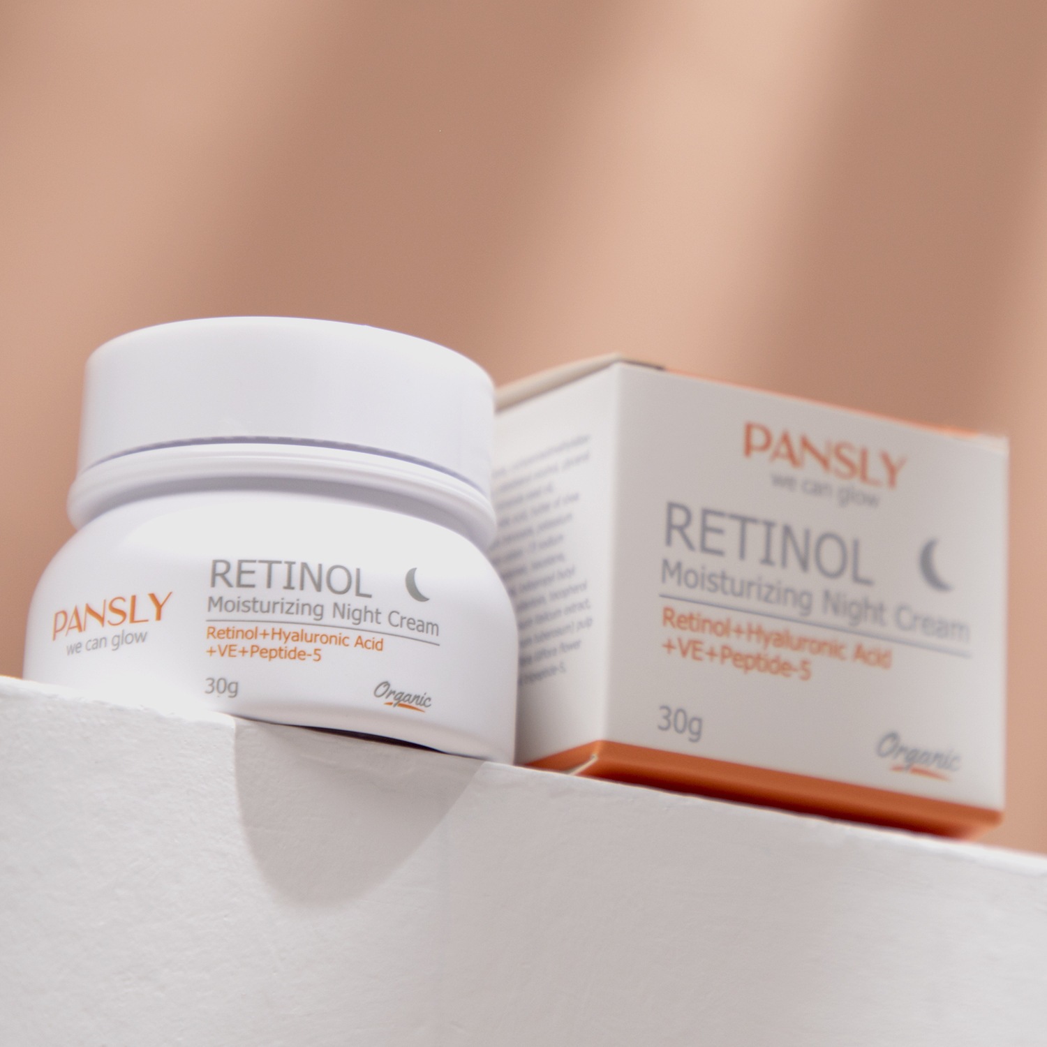 Retinol Anti Wrinkle Night Cream Gentle Moisturising Skin Care for Daily Home Use Natural 30g