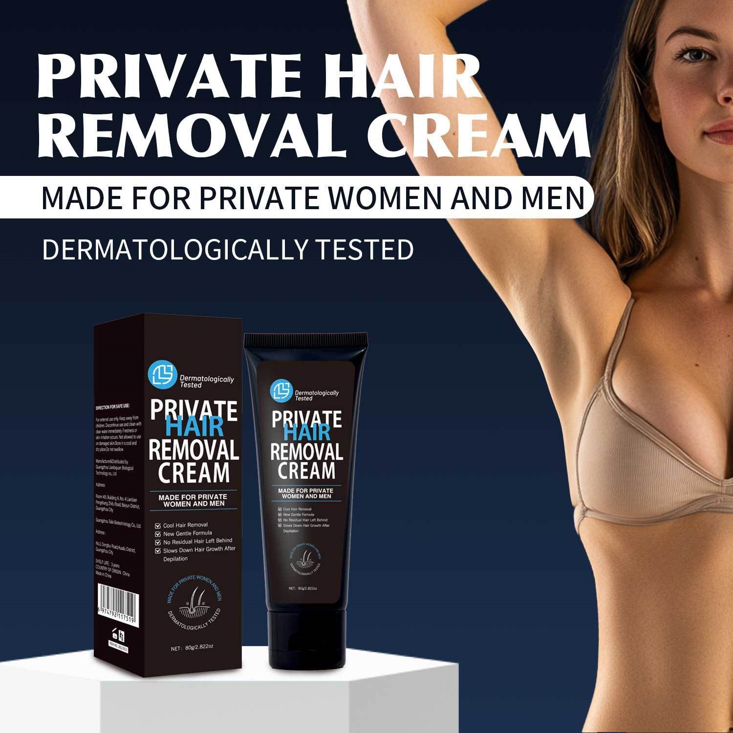Women‘s Gentle Hair Removal Cream Non Irritating for Armpit Legs Arms Daily Home Use Natural 80g