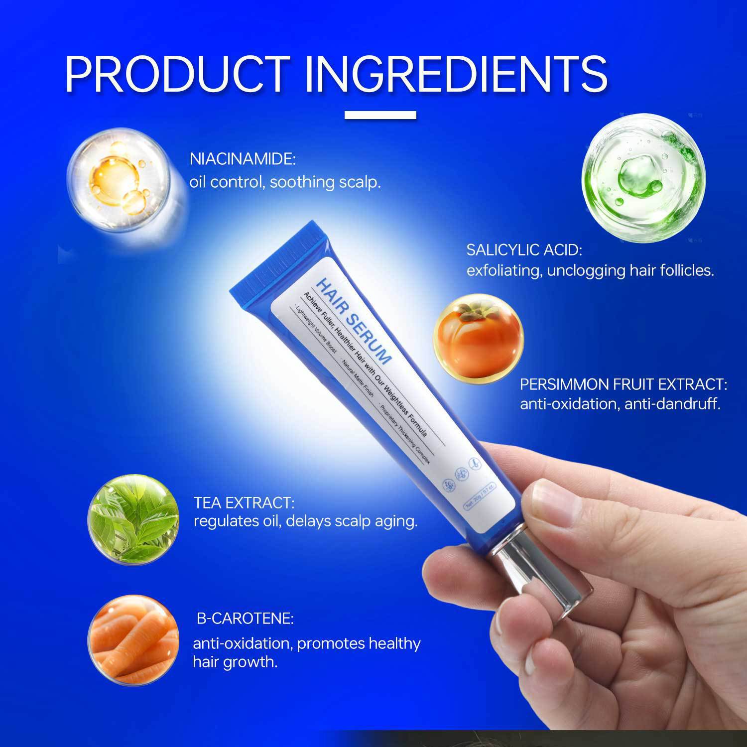 Scalp Hair Serum Nourishing Strengthening Revitalizing For Dry Scalp Thinning Hair Daily Root And Follicle Care Treatment 20g