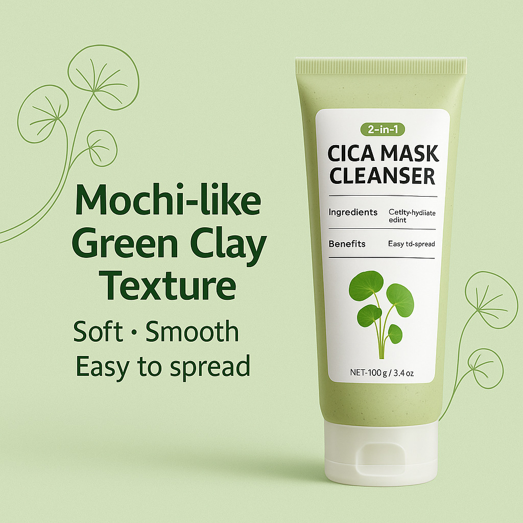 Cica Mask Cleanser Purifying Calming Hydrating For Sensitive Acne Prone Skin Daily Deep Pore And Face Wash 100g