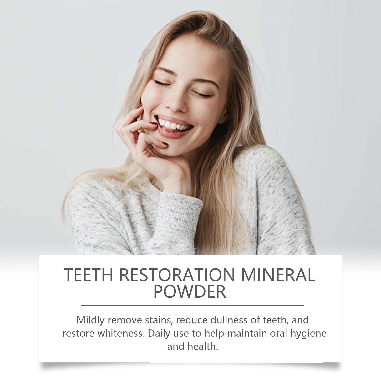 Purple Teeth Powder Gentle Clean Remove Yellow Tartar Freshen Breath Eliminate Odor Refreshing Clean Daily Oral Care