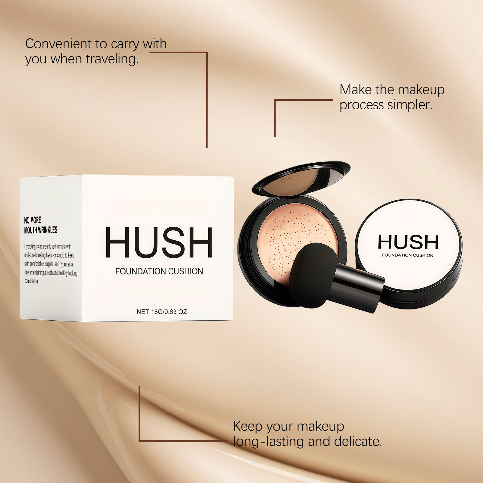 Natural Shade Brightening Clear Cushion Cream Natural Concealing Long Lasting Hydrating Glossy Delicate Fresh Glossy Makeup