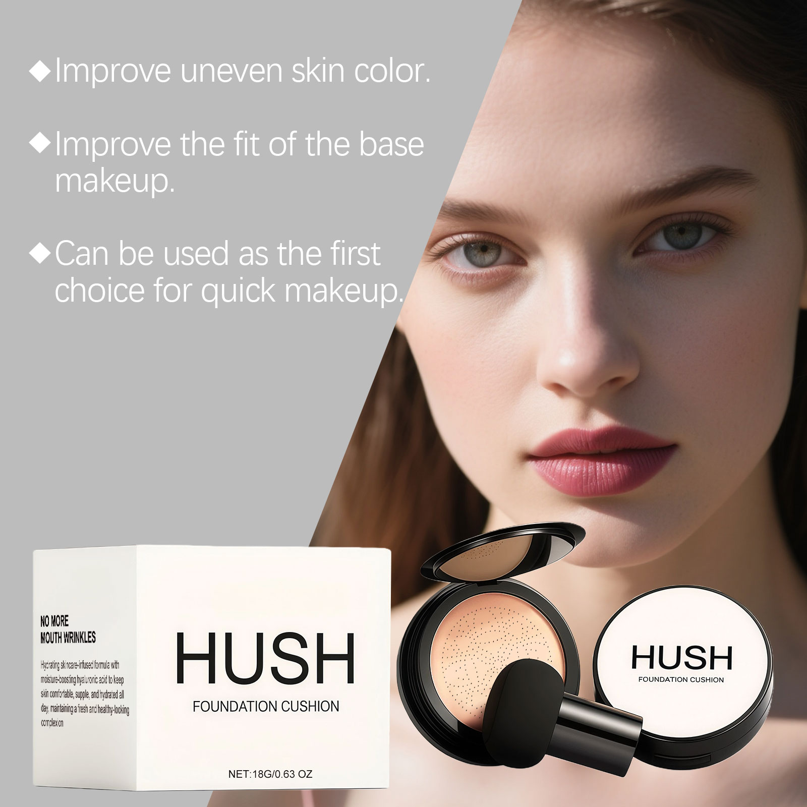 Natural Shade Brightening Clear Cushion Cream Natural Concealing Long Lasting Hydrating Glossy Delicate Fresh Glossy Makeup